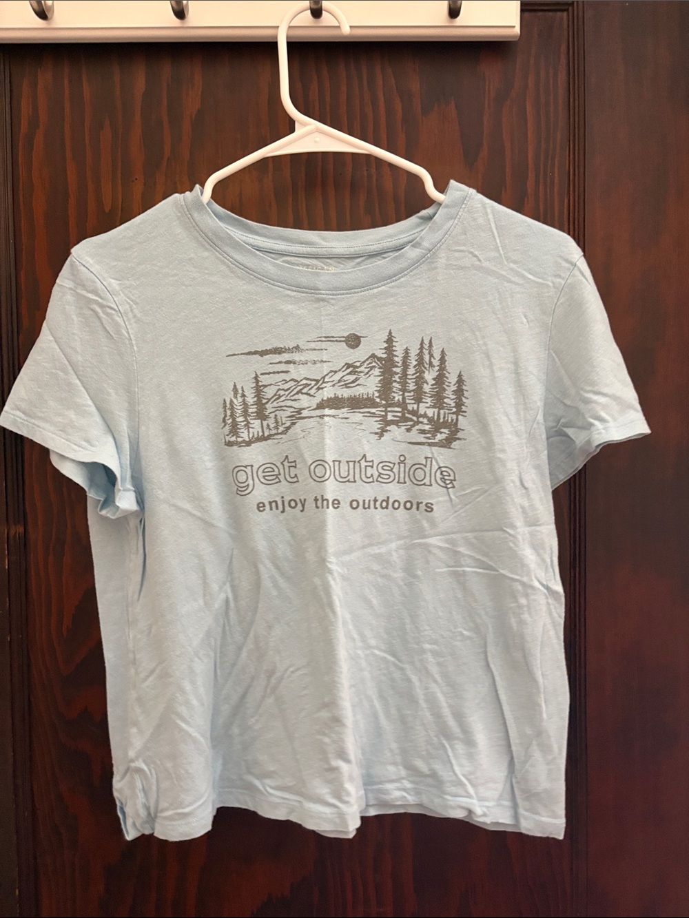 Light Blue women’s  'Get Outside' Graphic T‑Shirt